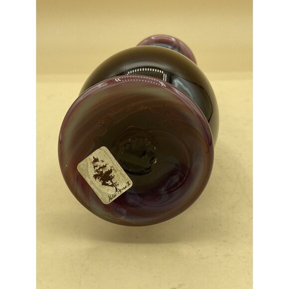 Alder House Oregon Buzz Williams Art Glass 8” Vase Red Signed 1980 Hand Blown - Picture 8 of 10